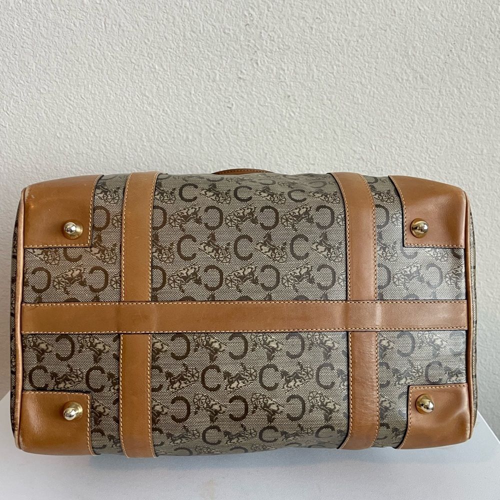 CELINE Vintage Carriage Monogram Boston Duffle Travel Bag Y2K - Picture 8 of 13